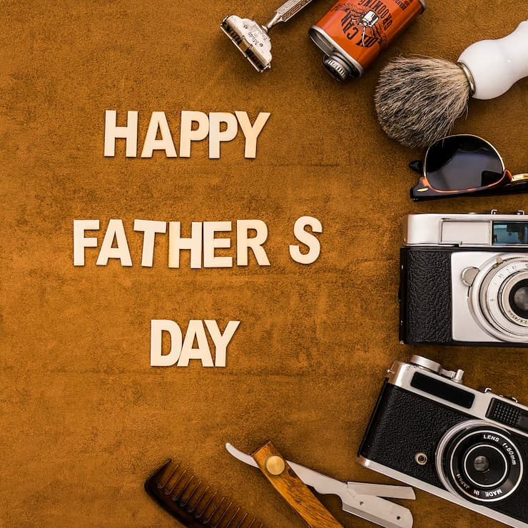 Father's Day grooming flat-lay at Fresh & Clean Barbershop