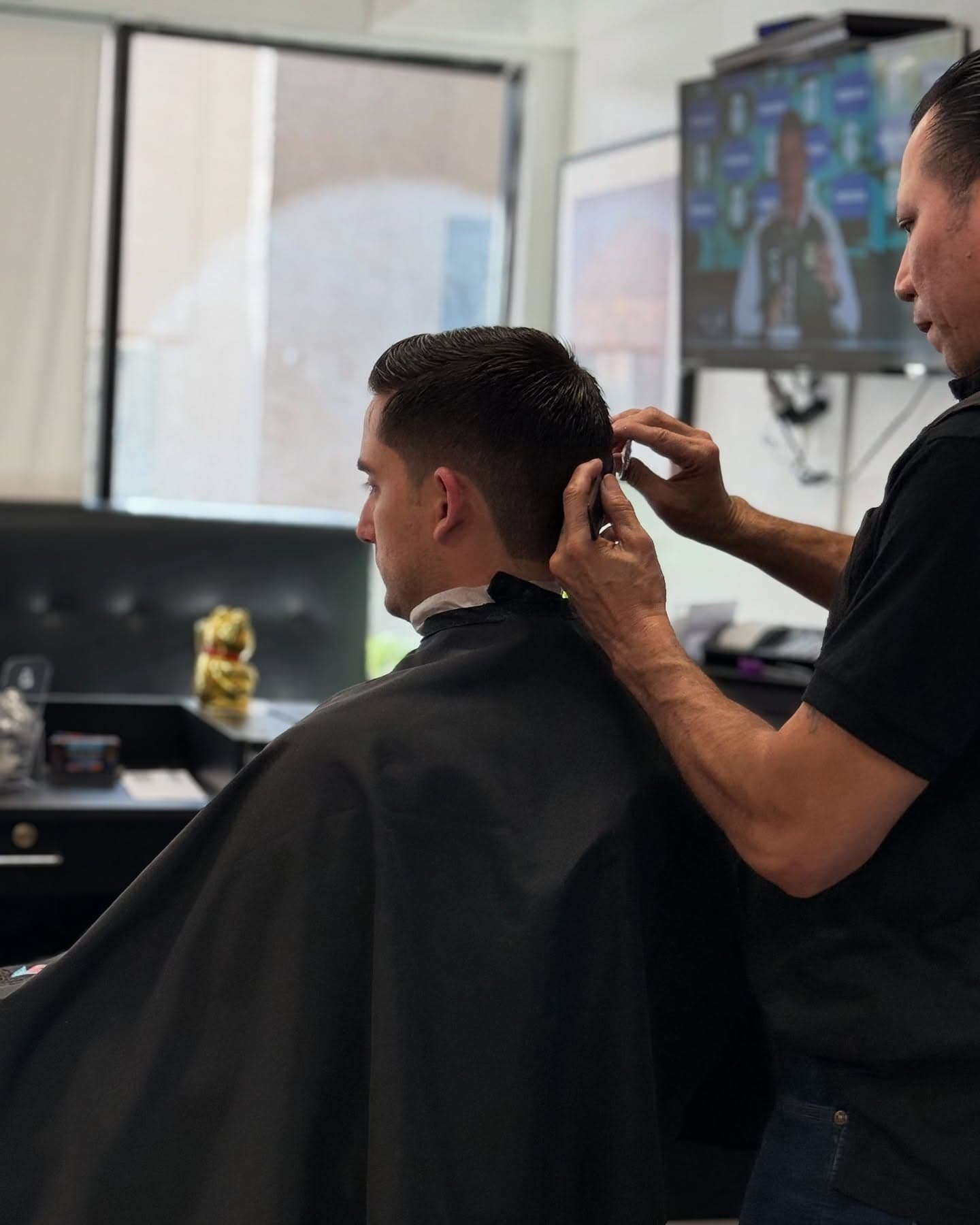 A fresh back-to-school cut finished and styled at Fresh & Clean Barbershop